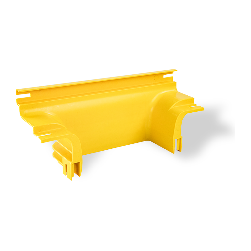 Fiber cable tray horizontal tee with build-in connecter
